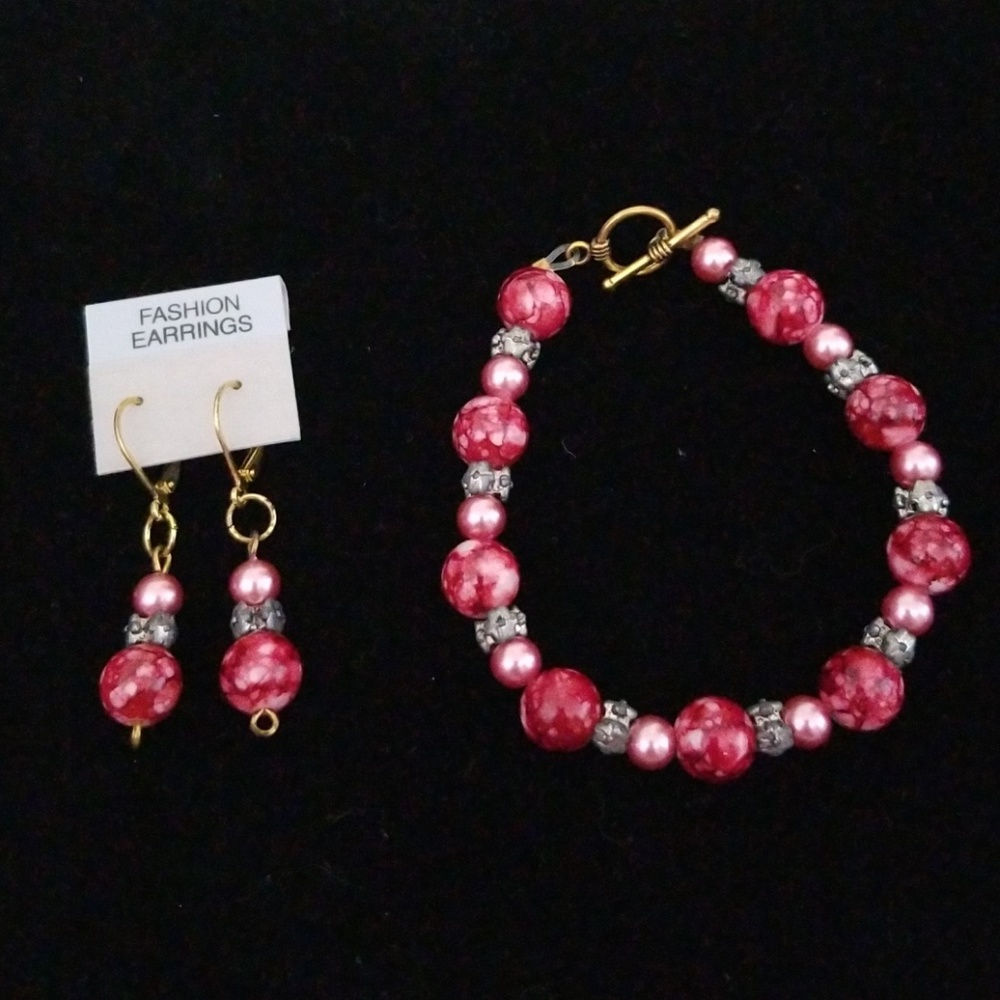 Pink Mixed Pearl Set